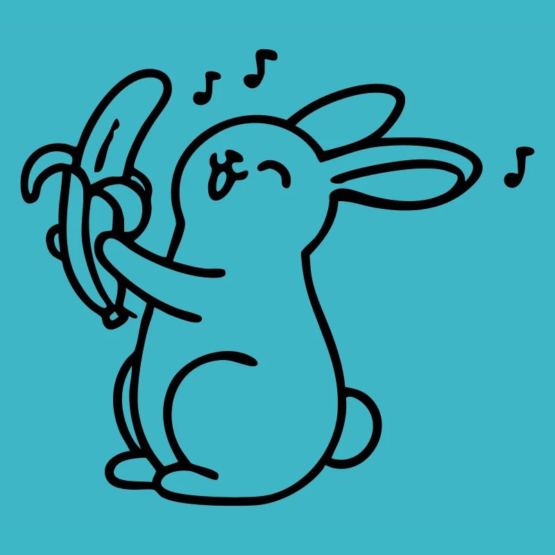 singender Hase mit Banane