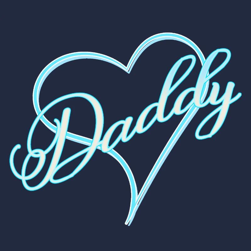 Papa avec coeur garçon bleu