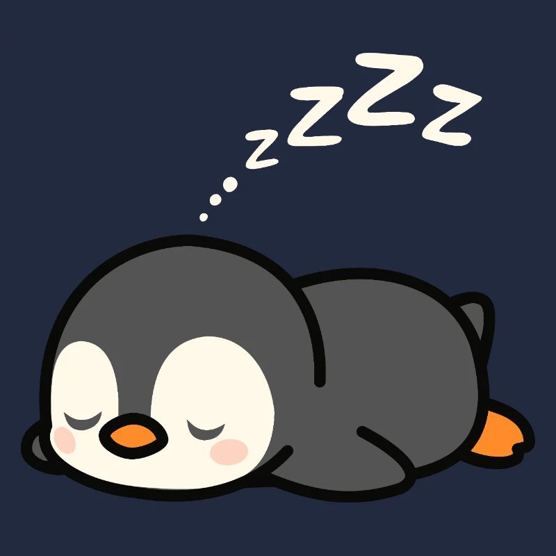 Mignonne sieste de pingouin