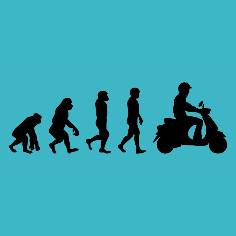 Roller Fahrer Scootering Motorrad Moped Evolution