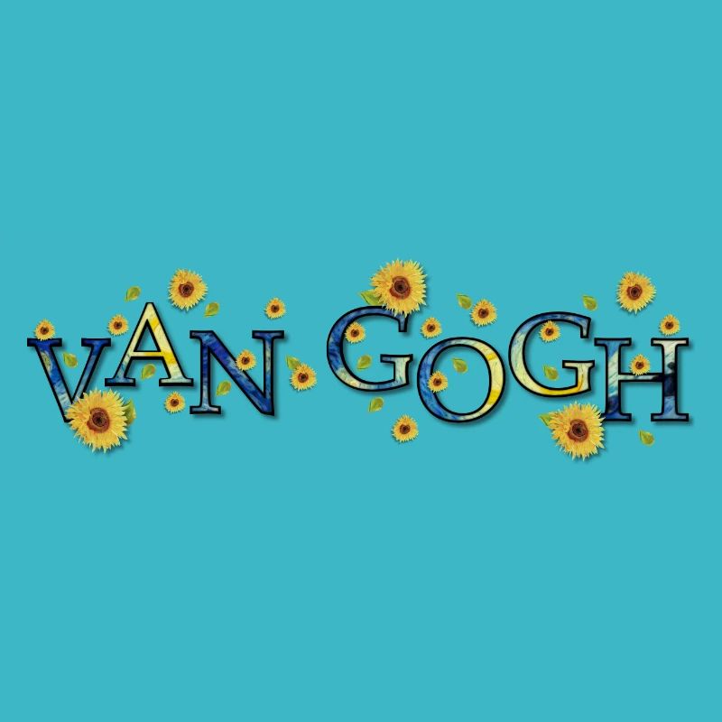 Van Gogh Sternennacht mit Sonnenblumen