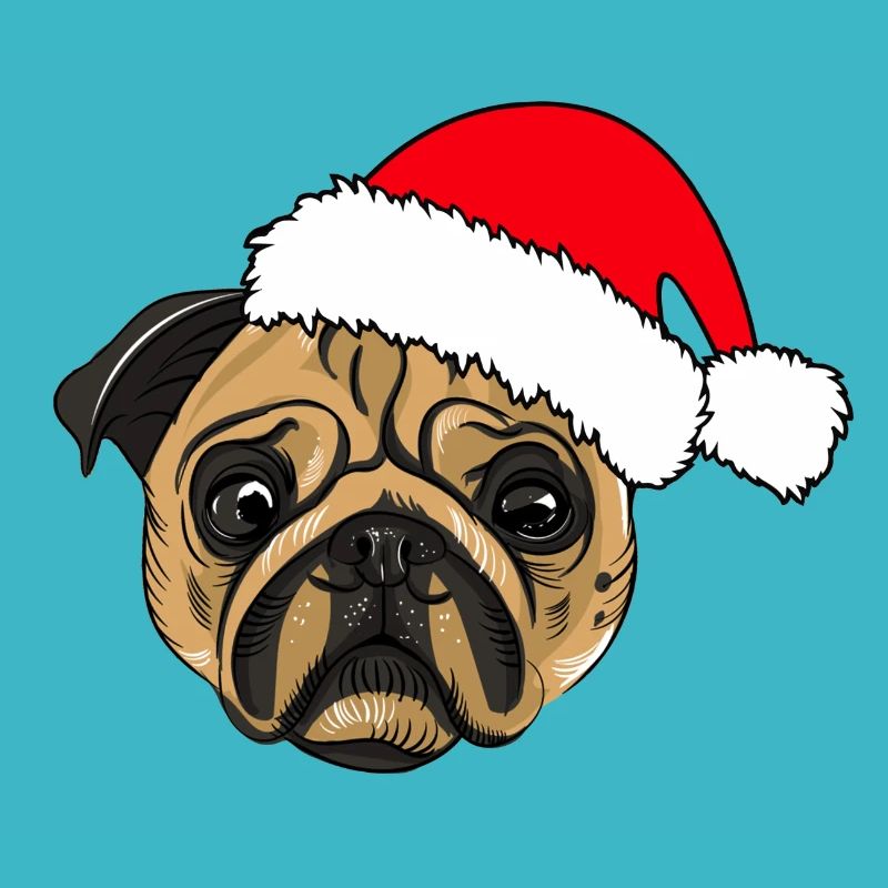 Weihnachten Mops