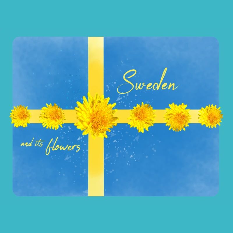 Suède Fleurs Suède Drapeau