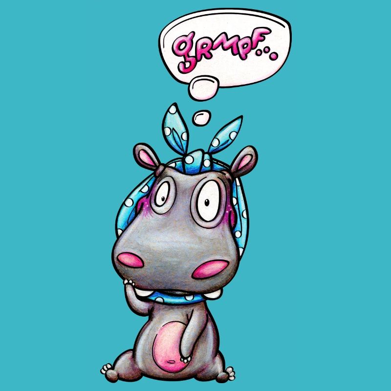 hippo with quote