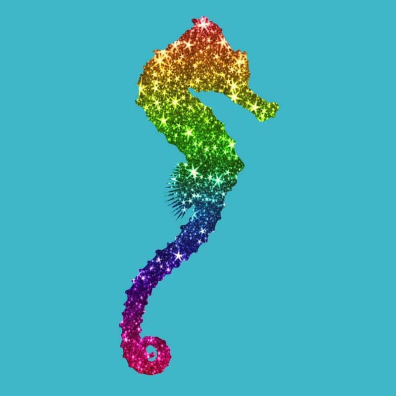 Fête hippocampe paillettes