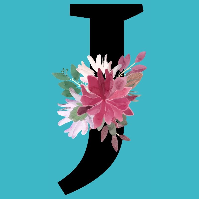 Lettre j floral