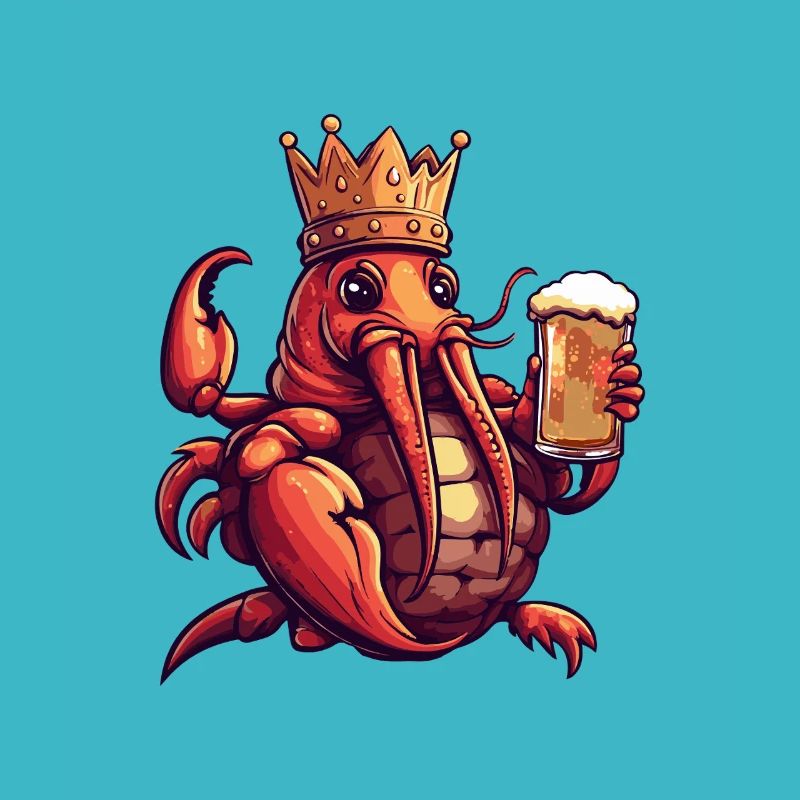 Lobster Crab Beer Funny