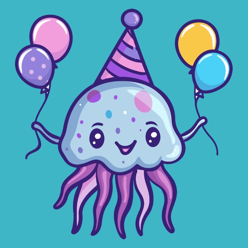Qualle Geburtstag Comic