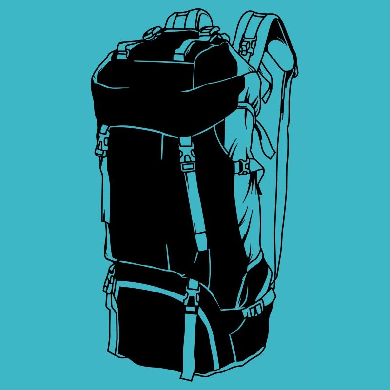 rucksack camping backpacker symbol