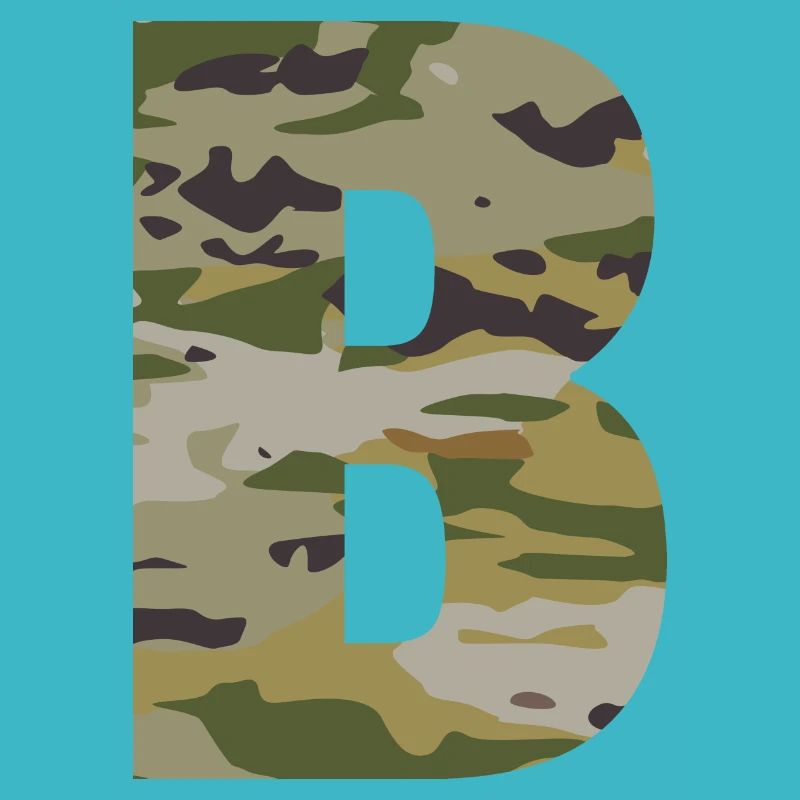 Camouflage letter B