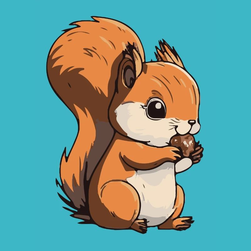 Eichhoernchen Squrirrel Comic Cute Kawaii 9