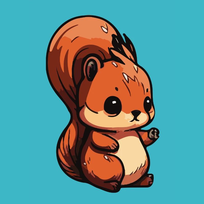 Eichhoernchen Écureuil Comique Mignon Kawaii 6