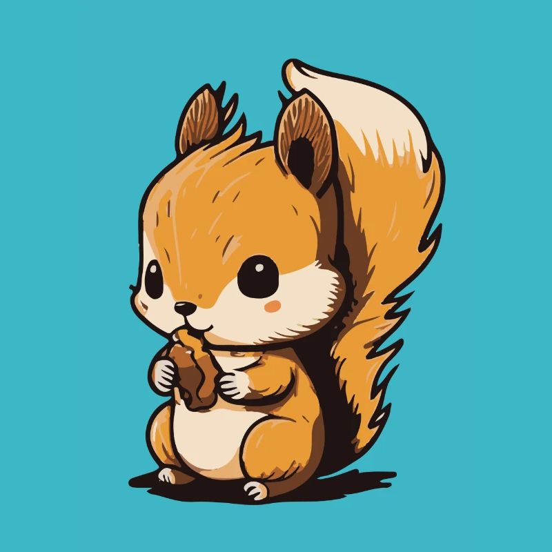 Eichhoernchen Squrirrel Comic Cute Kawaii 10
