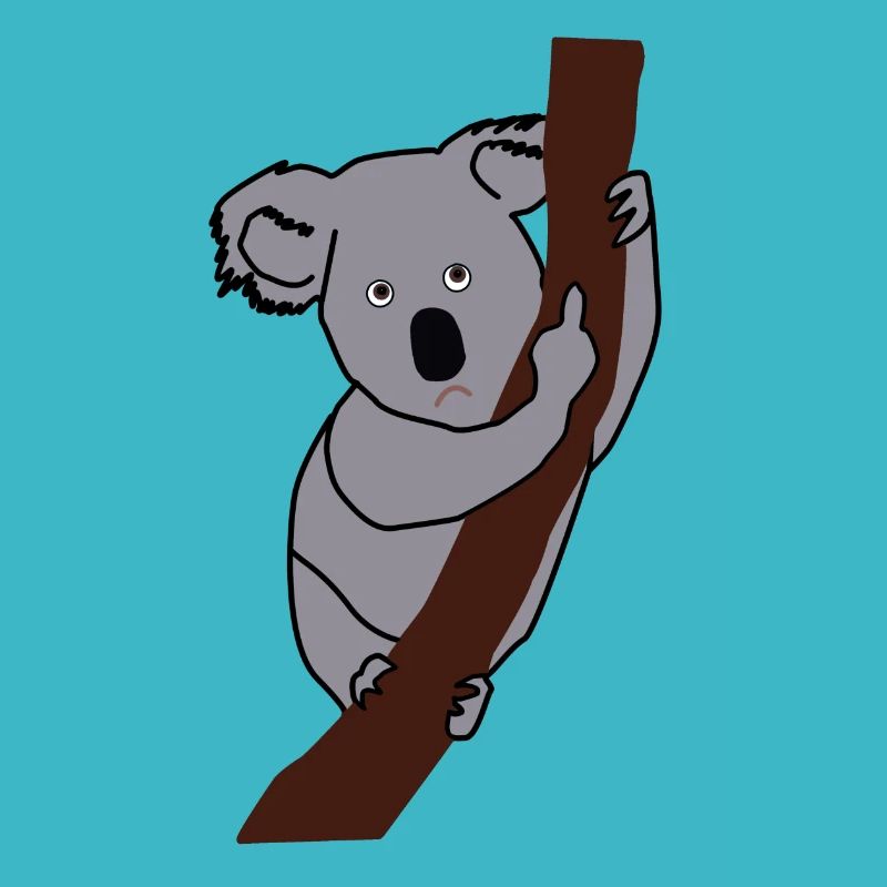 Koala Mittelfinger Tiere Geschenkidee