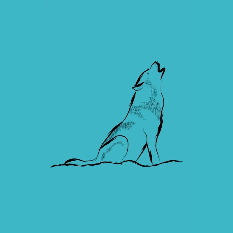 Heulender Wolf