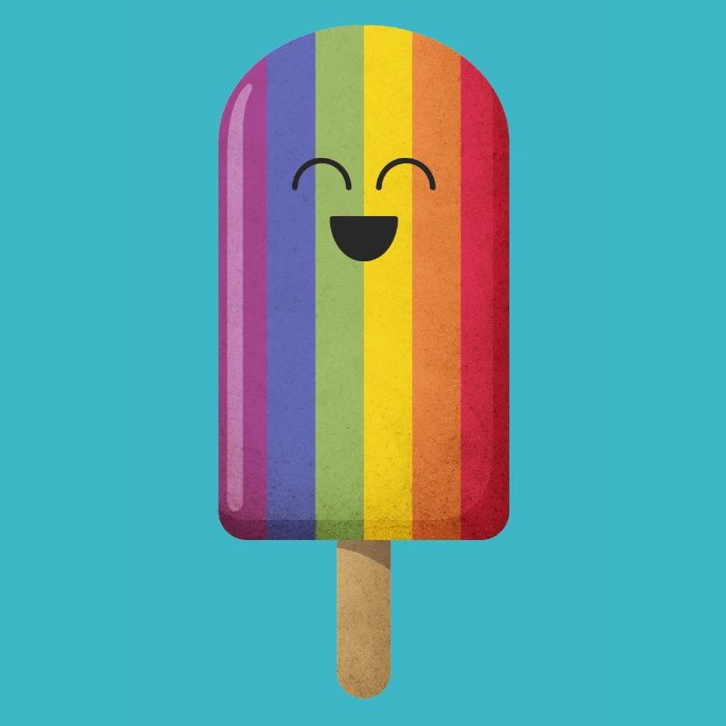 Glace arc-en-ciel verticale