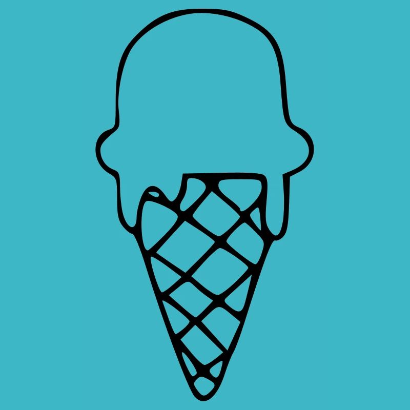 Emoji Eiscreme Skizze Eis Sticker