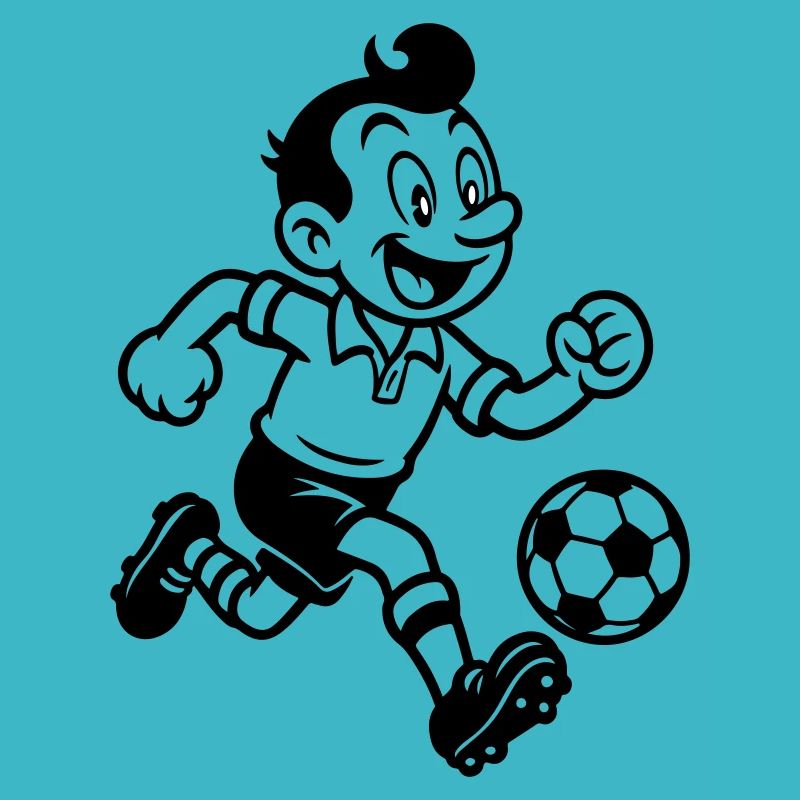 Fussballer Comic Fussballspieler