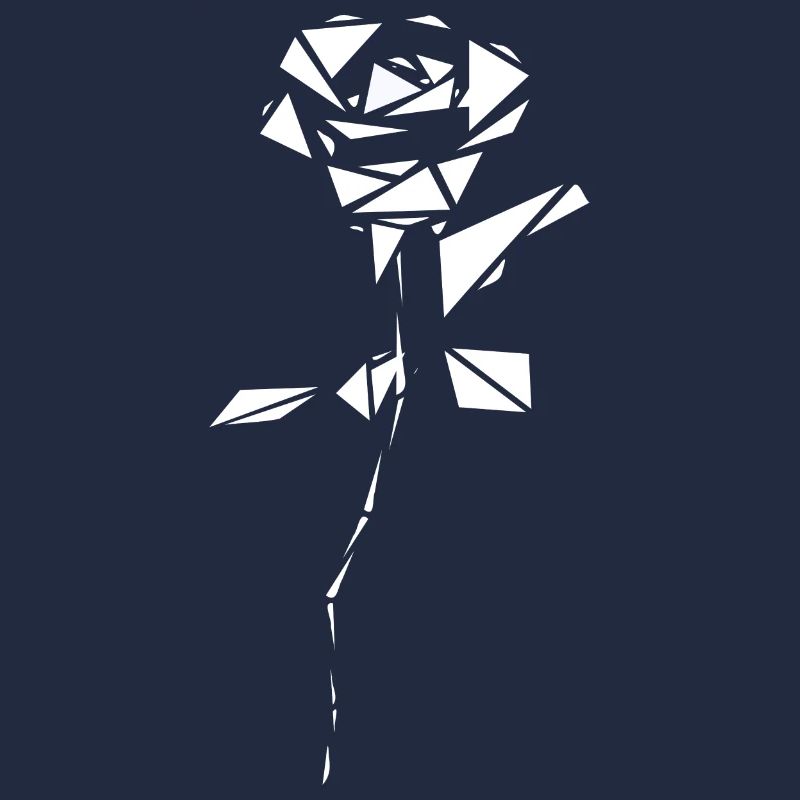 Rose abstraktes Design weiss