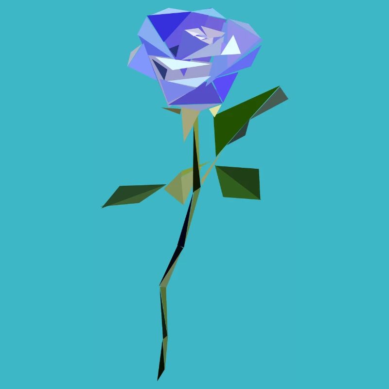 Rose Abstrakt Blau