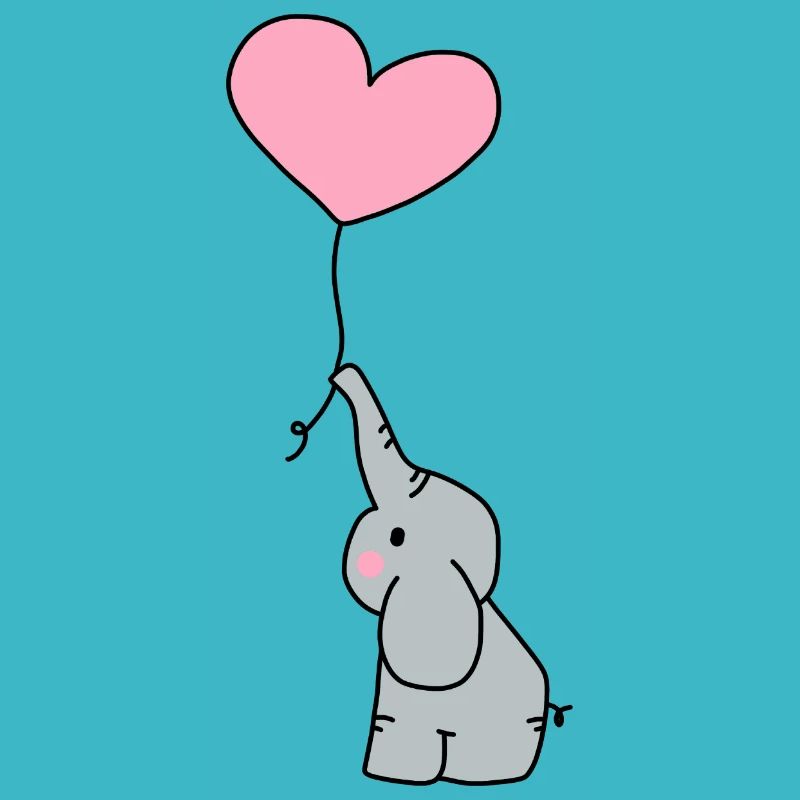 Elefant Herz Luftballon
