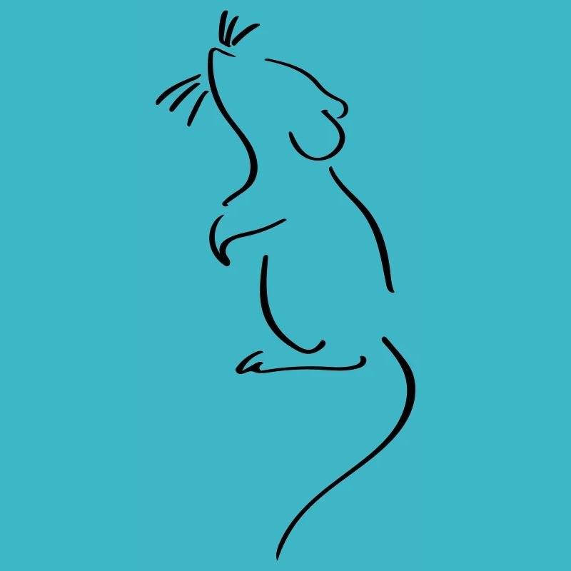 Mouse Line Art - Minimaliste