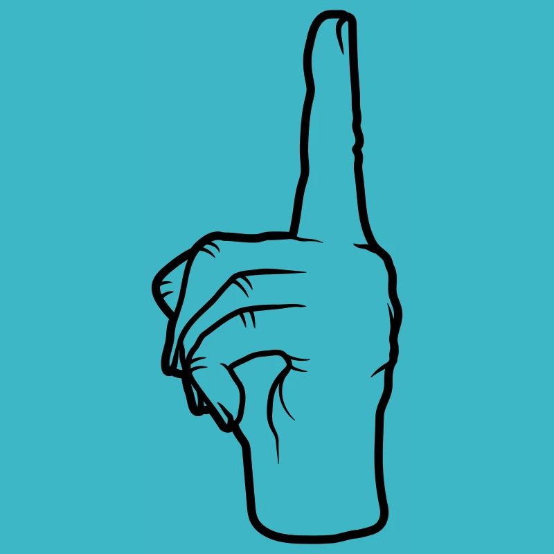 Hand gesture upwards