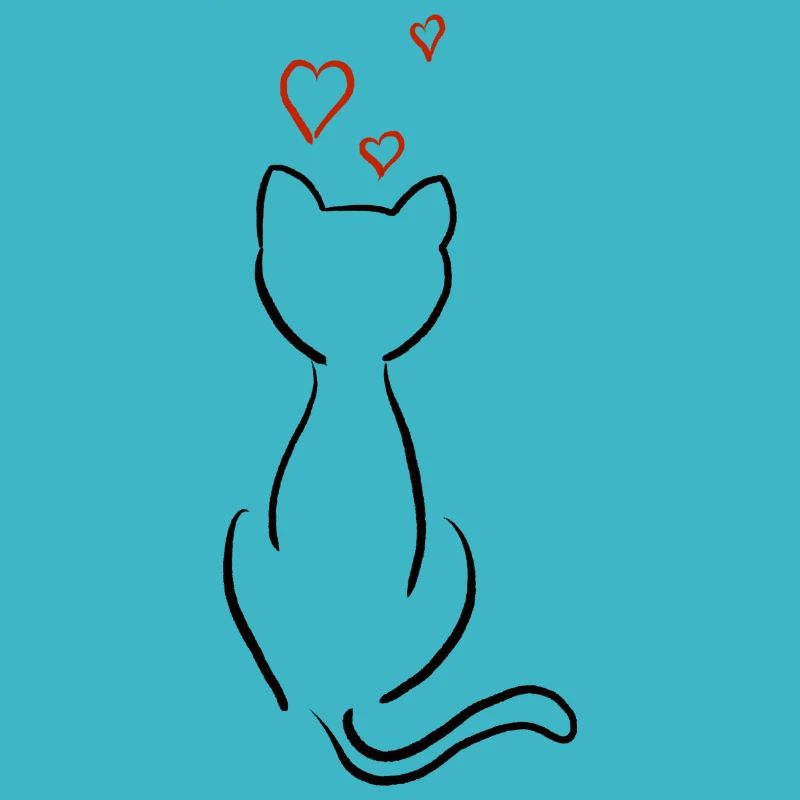 Chaton qui pense à l’amour