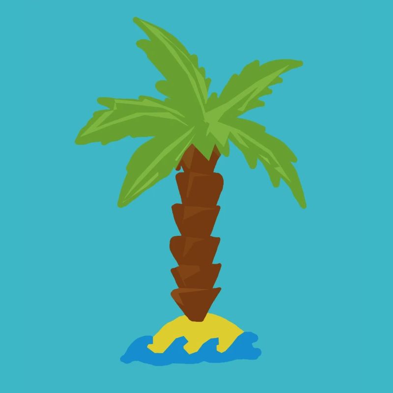 Palm sun beach and sea
