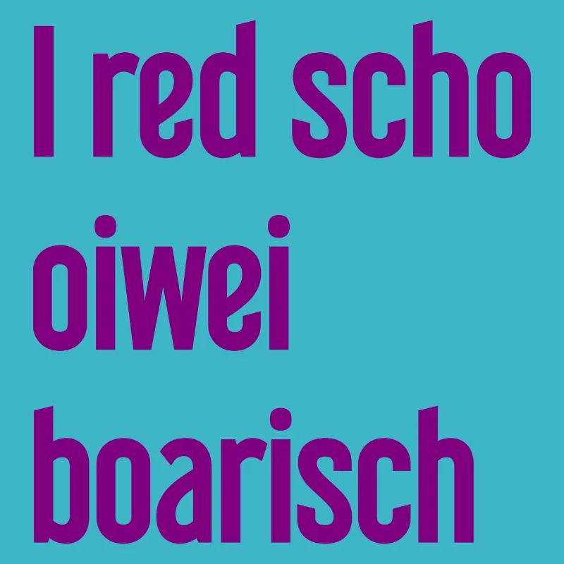 I red scho oiwei boarisch