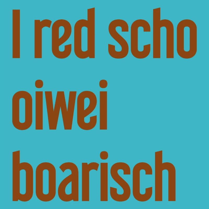 I red scho oiwei boarisch
