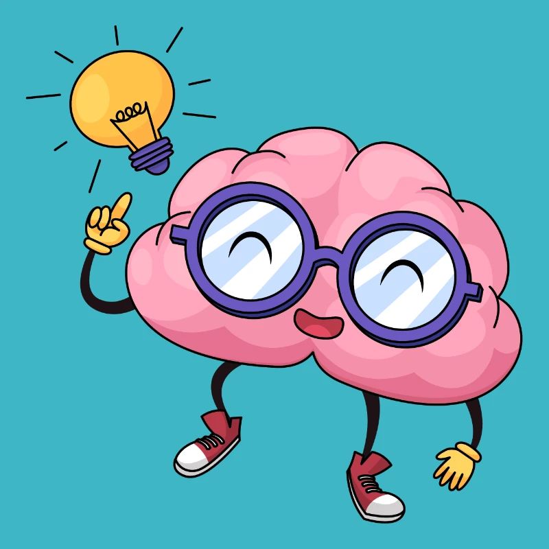 Brain Idea Comic Hand Drawn