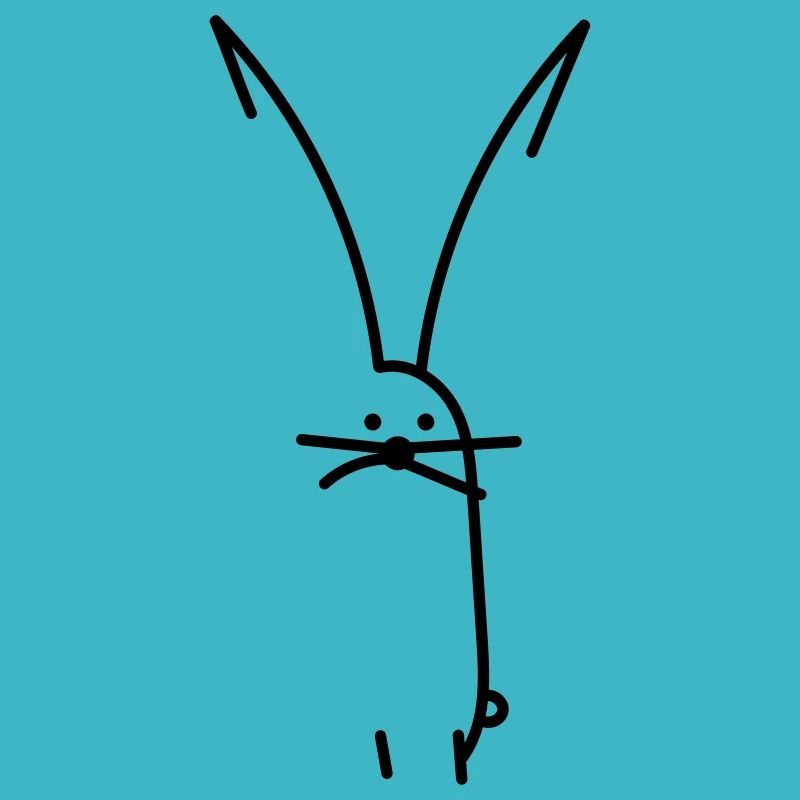 Figurine de bâton de minimalisme de lapin