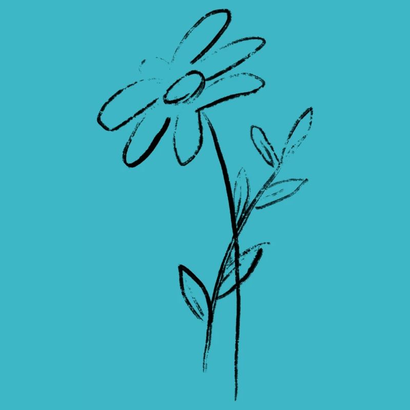 Blume flower Zeichnung scribble simple
