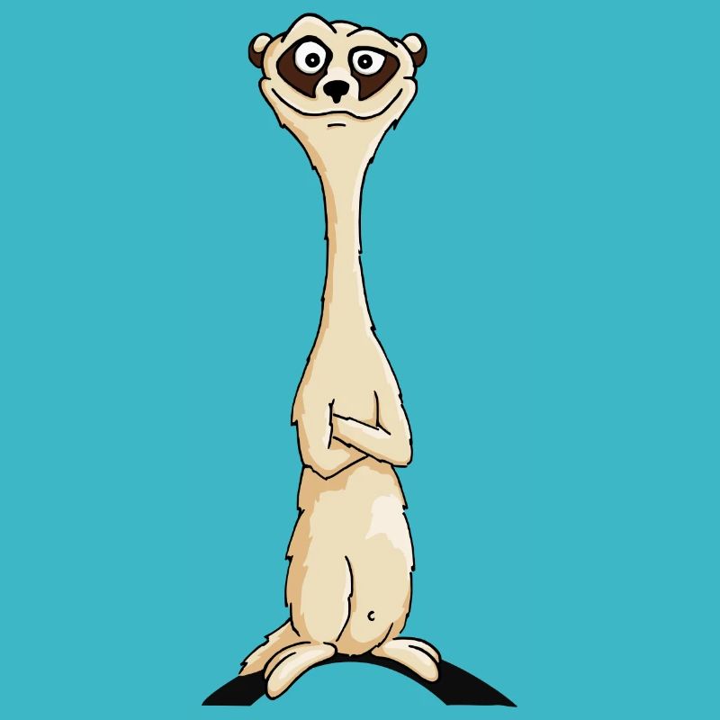 freches Comic Erdmännchen verwegen lässig Geschenk