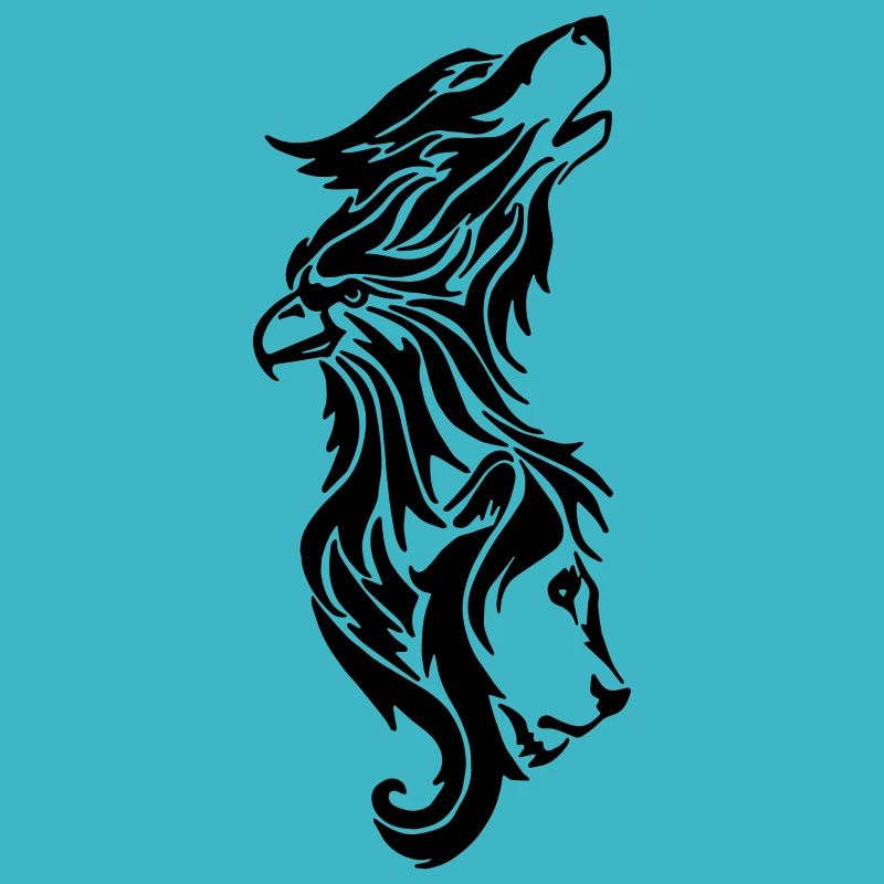 wolf, eagle and lion