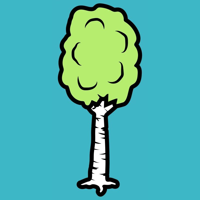 Comic Birke Bäumchen