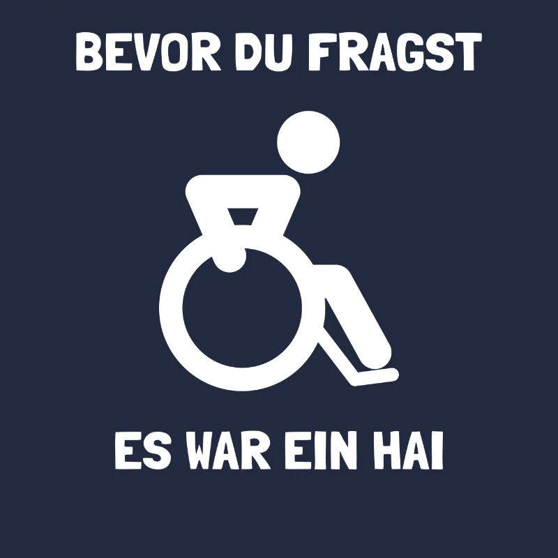Es war ein Hai Rollstuhlfahrer Rollstuhl
