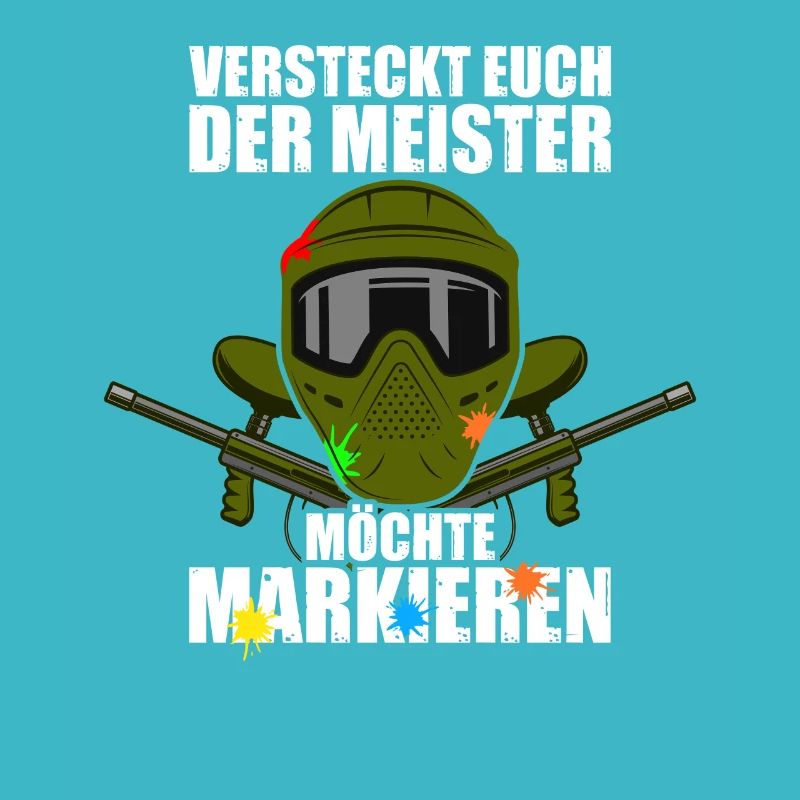 Versteckt euch Gotcha Paintballspieler Paintball
