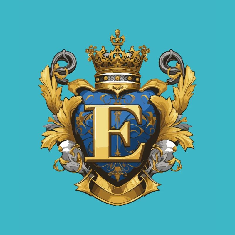 Couronne de logo E Letter