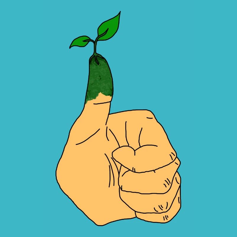 pouce vert et végétalien