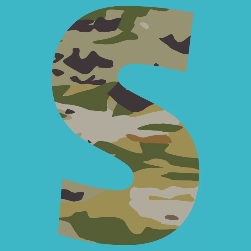 Camouflage letter S