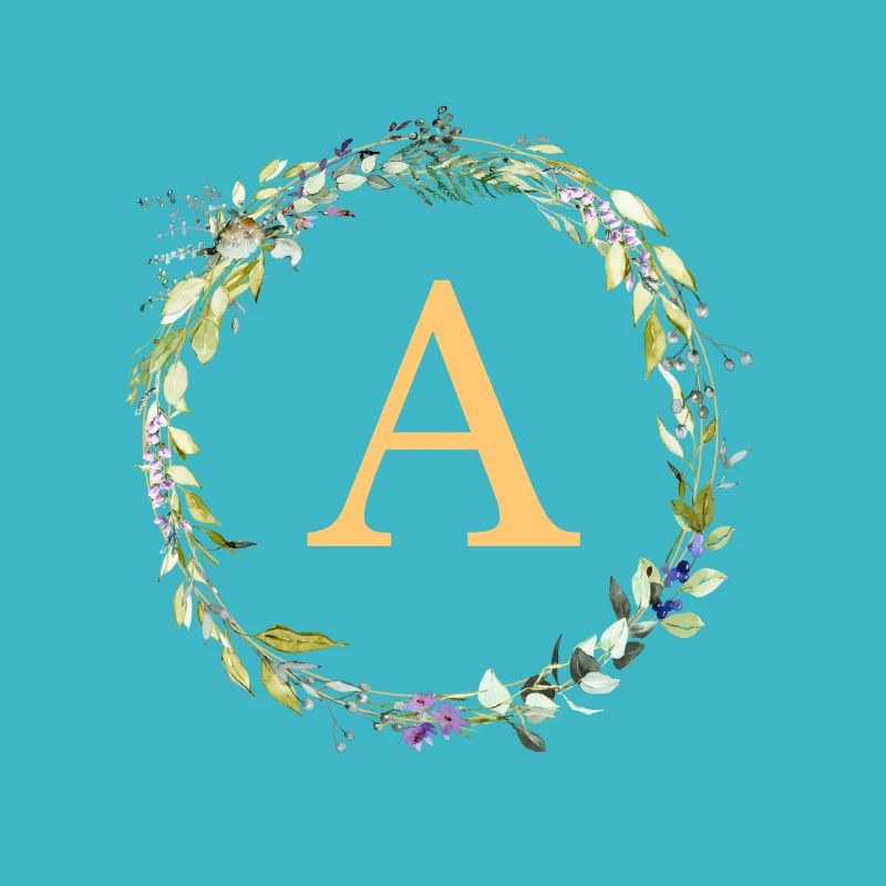 Une couronne d’Eucalyptus monogramme