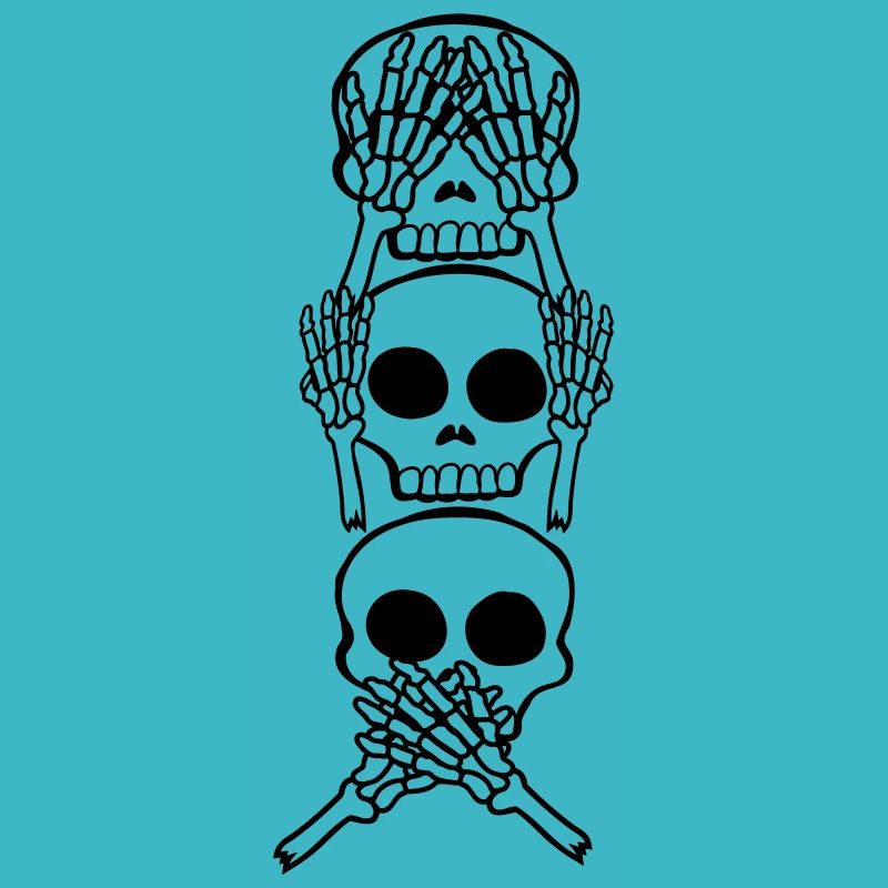 Monkey Proverb 3 Skull