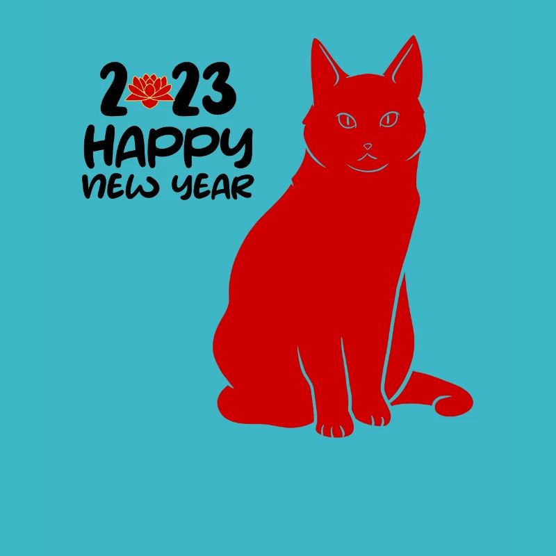 Vietnamesisches Neujahr Katze 2023 I Geschenk