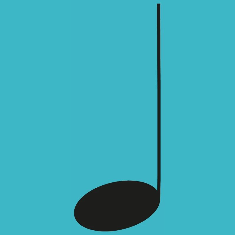 Musical note simple / black