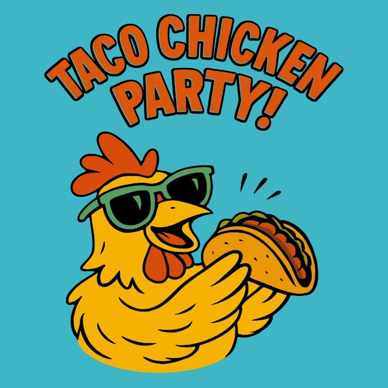 Sweet Chicken Eats Taco Funny Saying