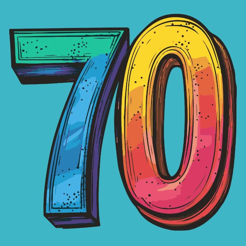70 Zahl Symbol