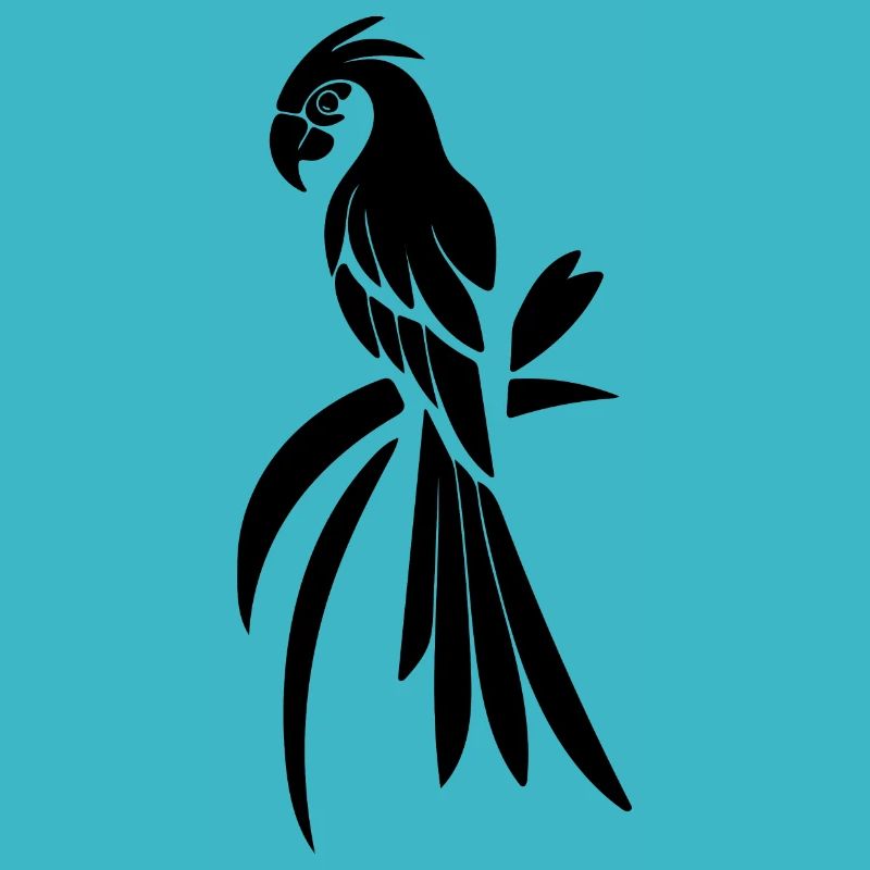 Parrot Portrait Tattoo Elegant Bird Drawing