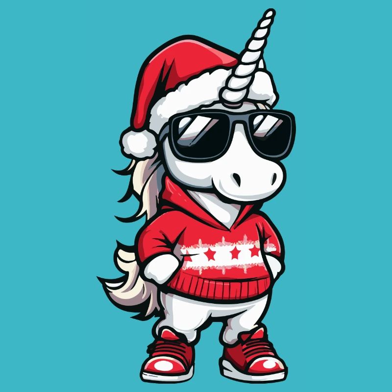 Unicorn Christmas Comic Cool